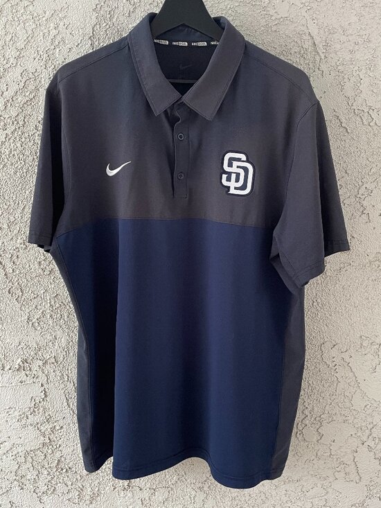 Nike Other - Nike San Diego Padres MLB Authentic Performance Polo Shirt Navy XL